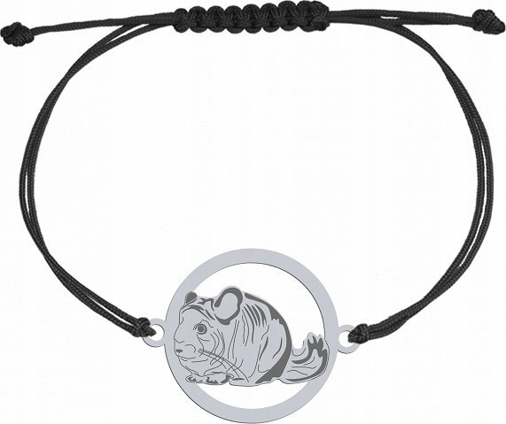 Radziszewska Jewellery Bransoletka Srebrna Szynszyla Sznurek 925 Grawer Dedykacja Prezent Dziecko