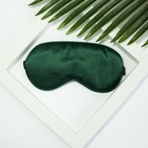 Satynowy komplet do spania opaska, gumka i woreczek YEYE Zielony