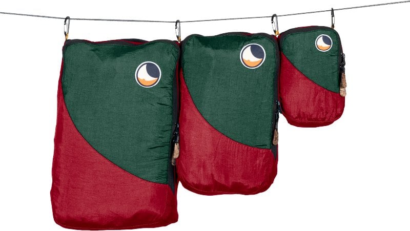 Zestaw 3 organizerów podróżnych TTTM burgund/green