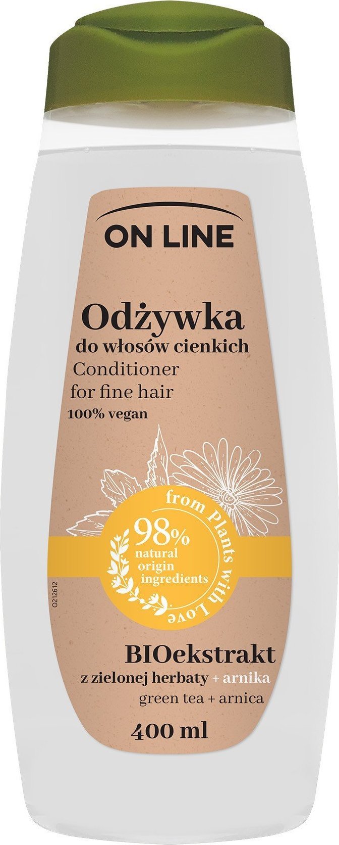 On Line On Line From Plants With Love Odżywka do włosów BIOekstrakt z Zielonej Herbaty i Arnika 400ml