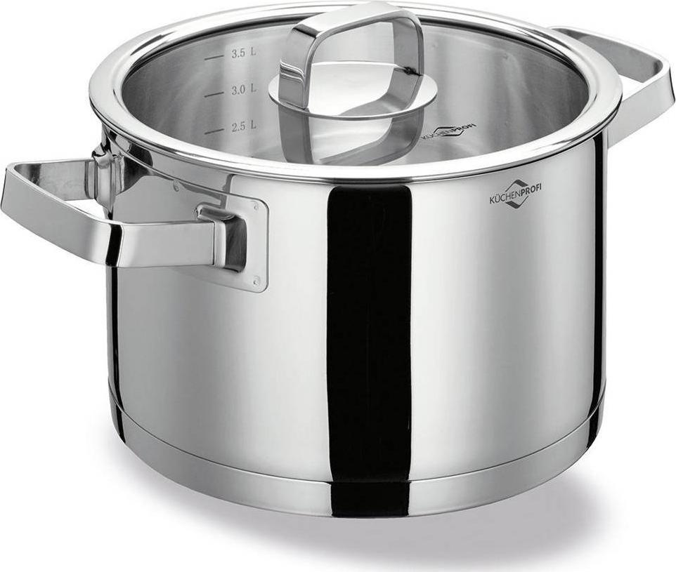 Kuchenprofi garnek z pokrywką, stal nierdzewna/szkło, 3,5 l, śred. 20 cm