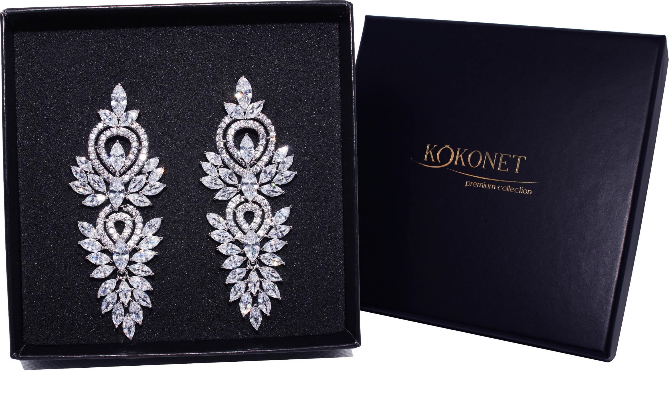 KOKONET OKAZAŁE KOLCZYKI unikalne LISTKI boho ŚLUBNE boho