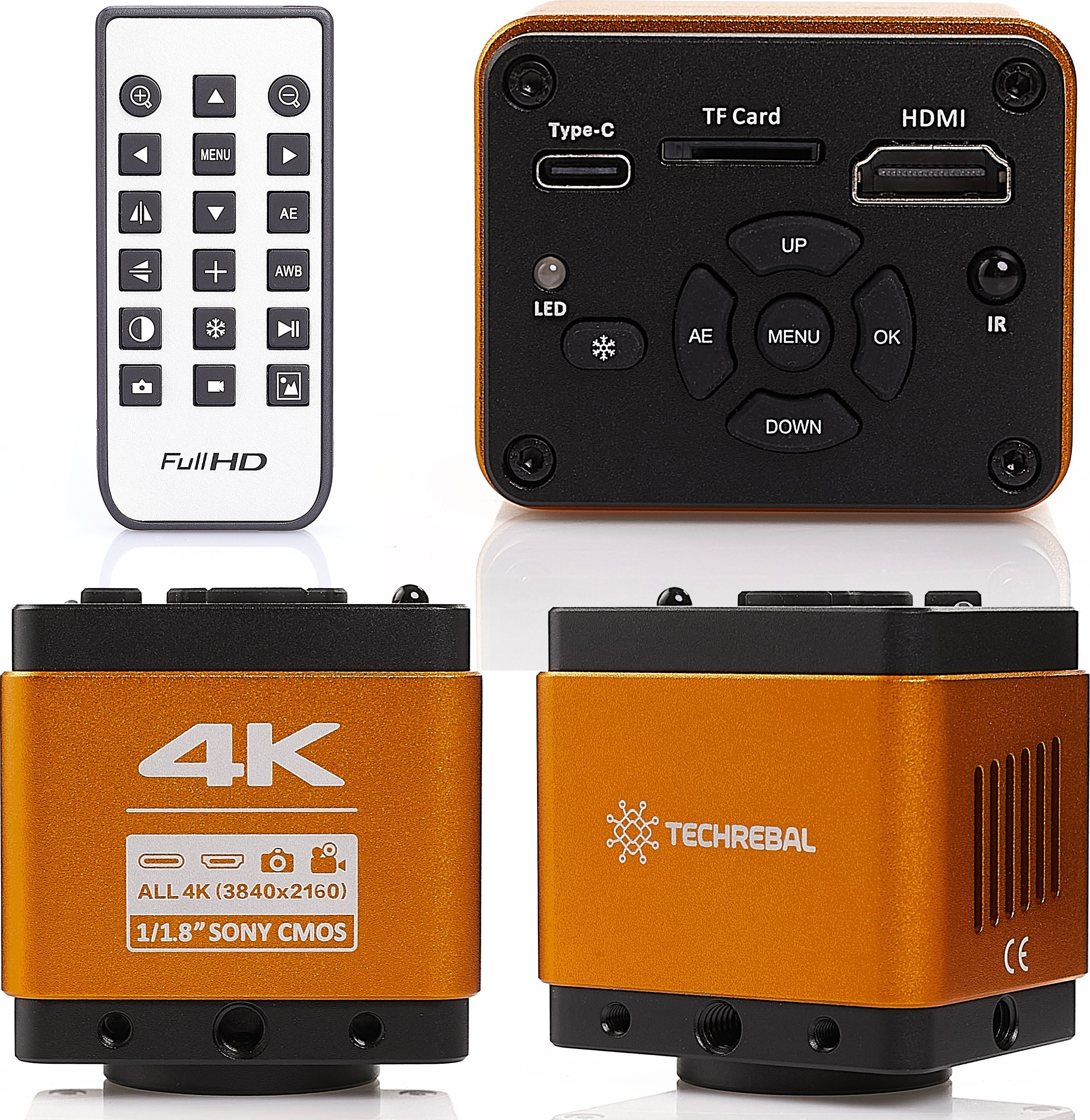 Kamera Techrebal do Mikroskopu Orange Pro 4K 8MP Sensor Sony RGB HDMI USB