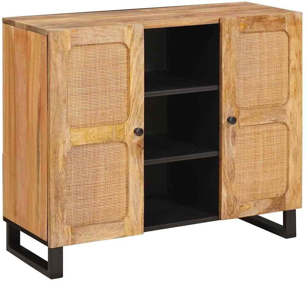 vidaXL Highboard z drzwiami Brązowy 40 x 33,5 x 110 cm Drewno mango