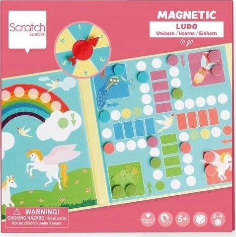 Teka Gra magnetyczna Chińczyk ze spinnerem Jednorożce