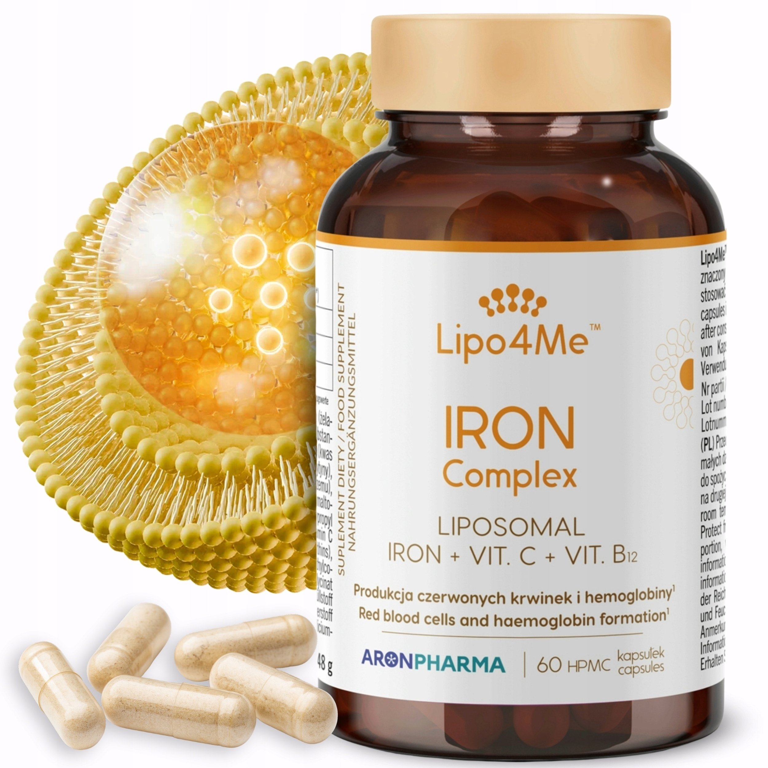 AronPharma_Lipo4Me Iron Complex suplement diety 60 kapsułek