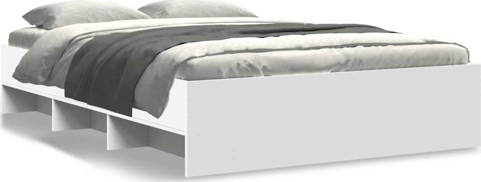 vidaXL Rama łóżka, biała, 120x200 cm, materiał drewnopochodny