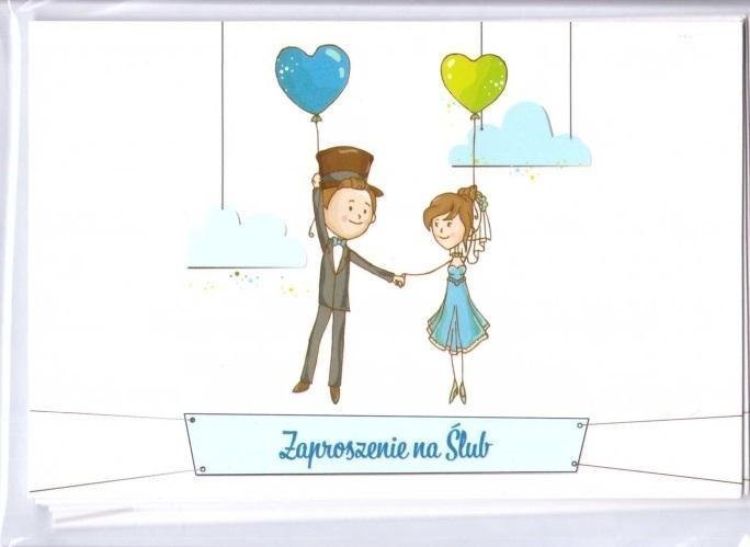 Trend Zaproszenie Ślub ZT44 (10szt.)