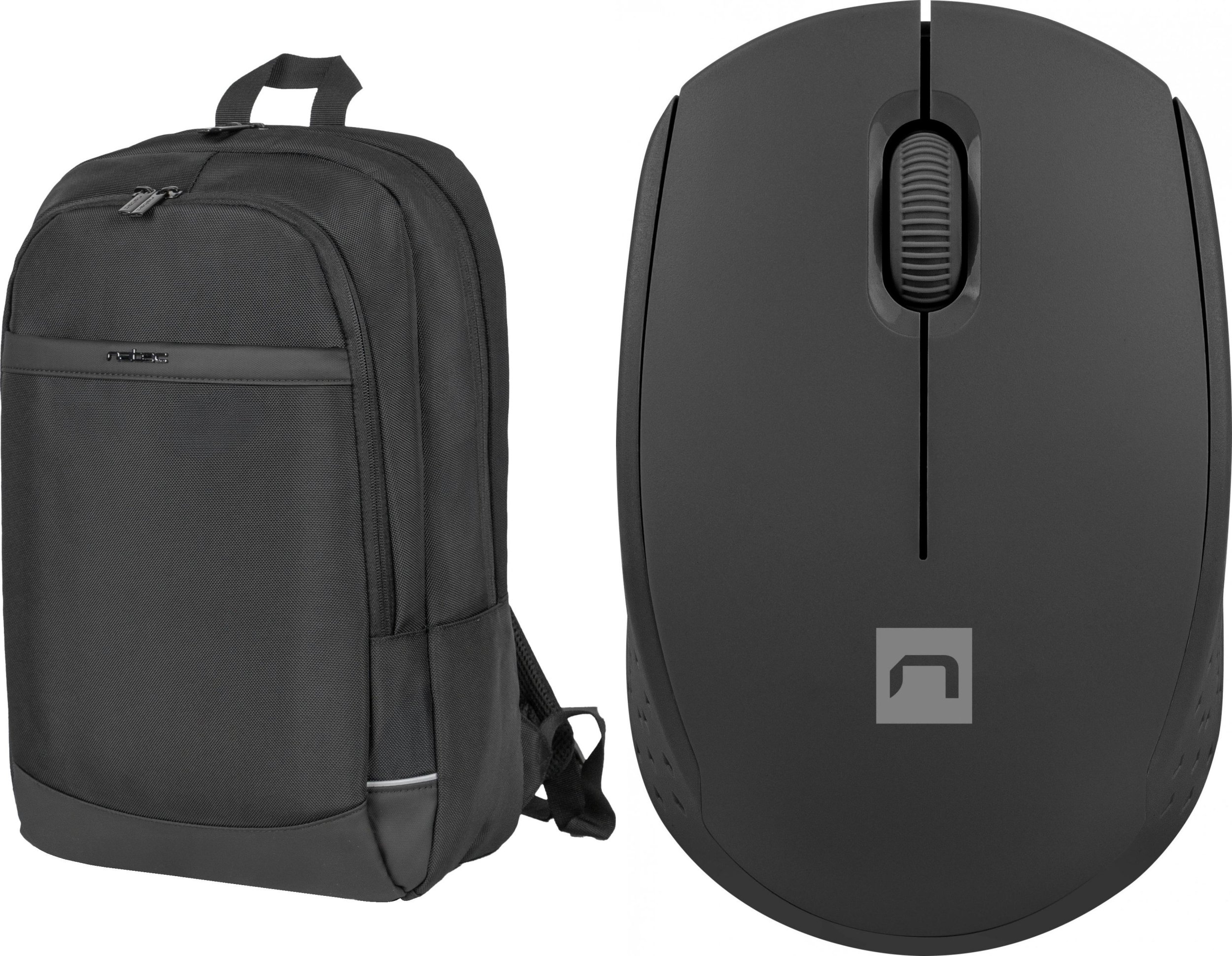 Plecak Natec Plecak Natec Kudu czarny 15.6" (NTO-2236) + Mysz Stork (NMY-2000)