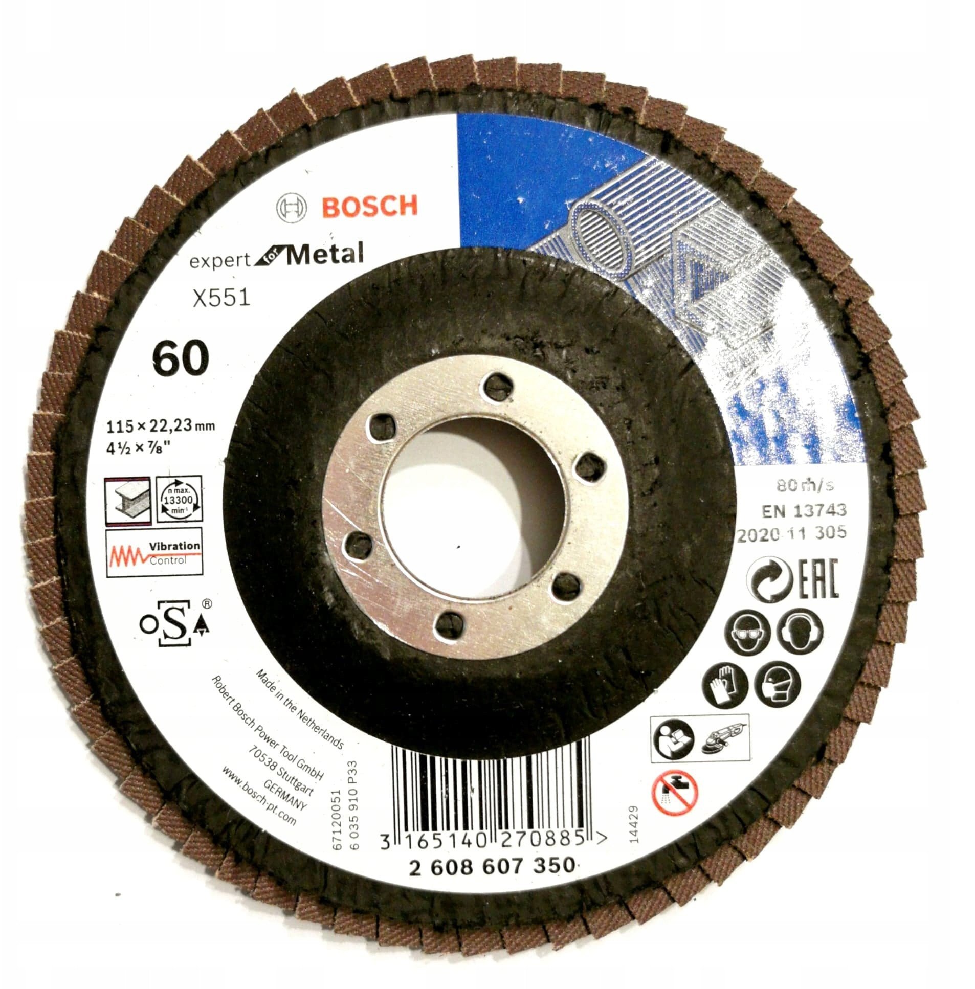 Bosch BOSCH ŚCIERNICA LISTKOWA 115 P 60 PROSTA B2608607350 - 2608607350