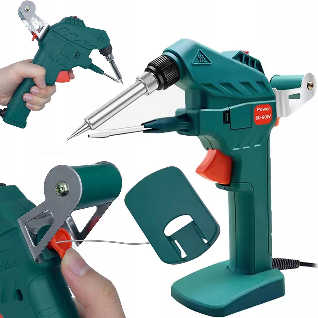 MOCNA LUTOWNICA 60W TRANSFORMATOROWA Z PODAJNIKIEM CYNY I PODSTAWKĄ