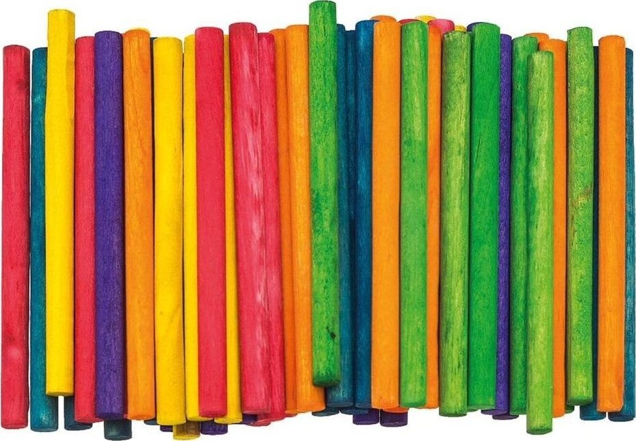 BREWIS Patyczki kreatywne okrągłe 10cmx6mm 50szt