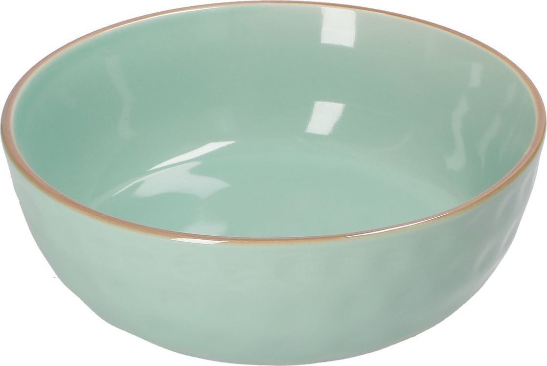 NPC Polska Rose&Tulipani Zestaw 4 misek do sałatek z kamionki 20 cm miętowy