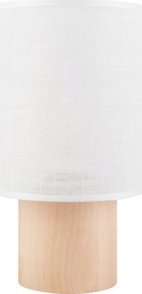 Lampa stołowa Lamkur Lamkur Ari Table 45733 lampa stołowa lampka boho drewniana materiałowy klosz 1x60W E27 biała/drewno