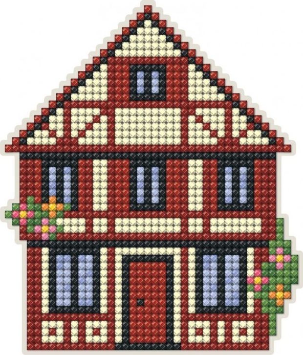 Collection D`Art Diamentowa Mozaika z magnesem Domek 4