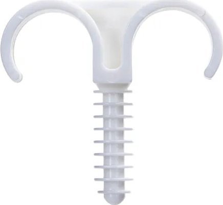 Aigostar Dwuhaczykowy zacisk do rur PVC ze śrubą rozporową, 20 mm Dwuhaczykowy zacisk do rur PVC ze śrubą rozporową, 20 mm