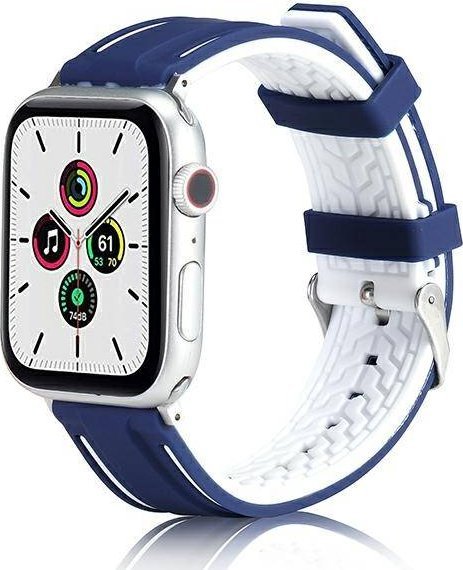 Pasek do smartwatcha Beline Solid Silicone do Apple Watch 38/40/41mm granatowo-biały navy/white () - 408812