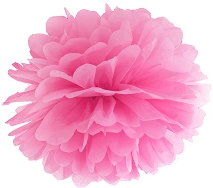 34907 POMPON bibułowy 15 cm biały dekoracja pompony