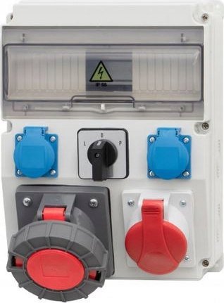 F-Elektro Rozdzielnica CAJA 32A/5P, 63A/5P, 2x230V, L/P 12M IP65