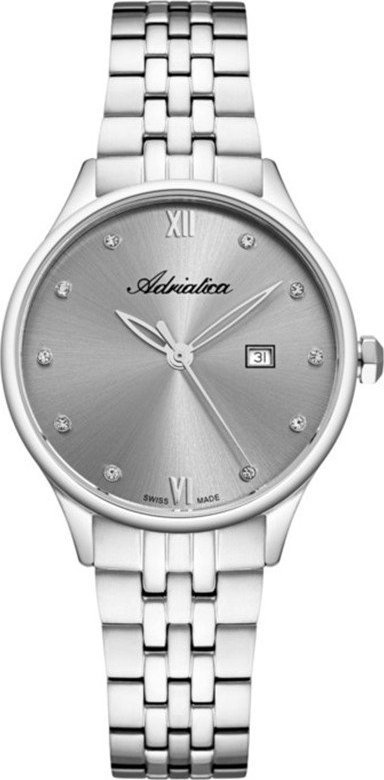 Zegarek Adriatica Zegarek damski Adriatica A3547.5187Q CYRKONIE srebrny