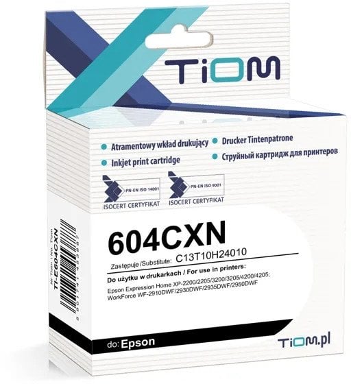 Tusz Tiom do Epson 604CXN | C13T10H24010 | 350 str. | 12ml | cyan