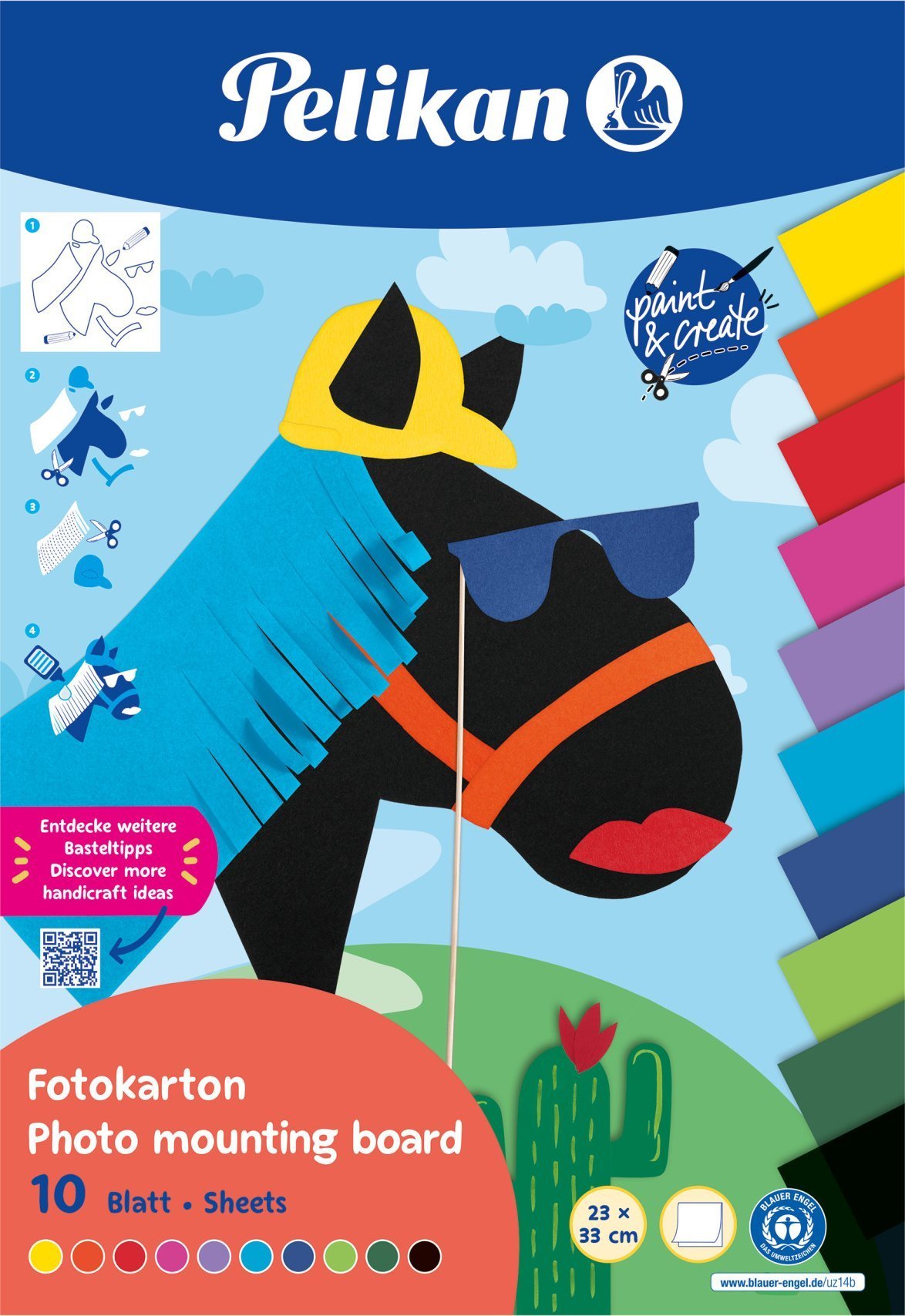 Pelikan Fotokarton Block FOKA, 10 arkuszy, 23X33cm, f.s.