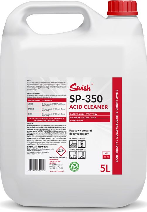 Swish Swish SP - 350 Kwasowy preparat do gruntownego czyszczenia posadzek 5 l