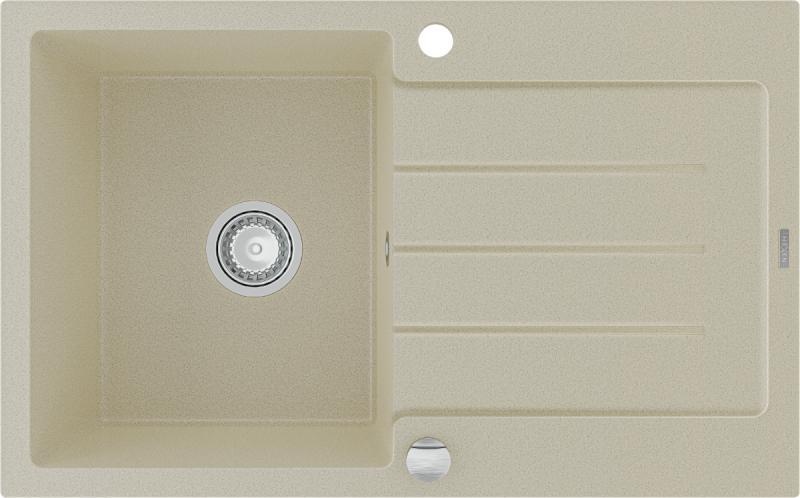 Mexen Mexen Bruno zlewozmywak granitowy 1-komorowy z ociekaczem 795 x 495 mm, beżowy - 6513791010-69