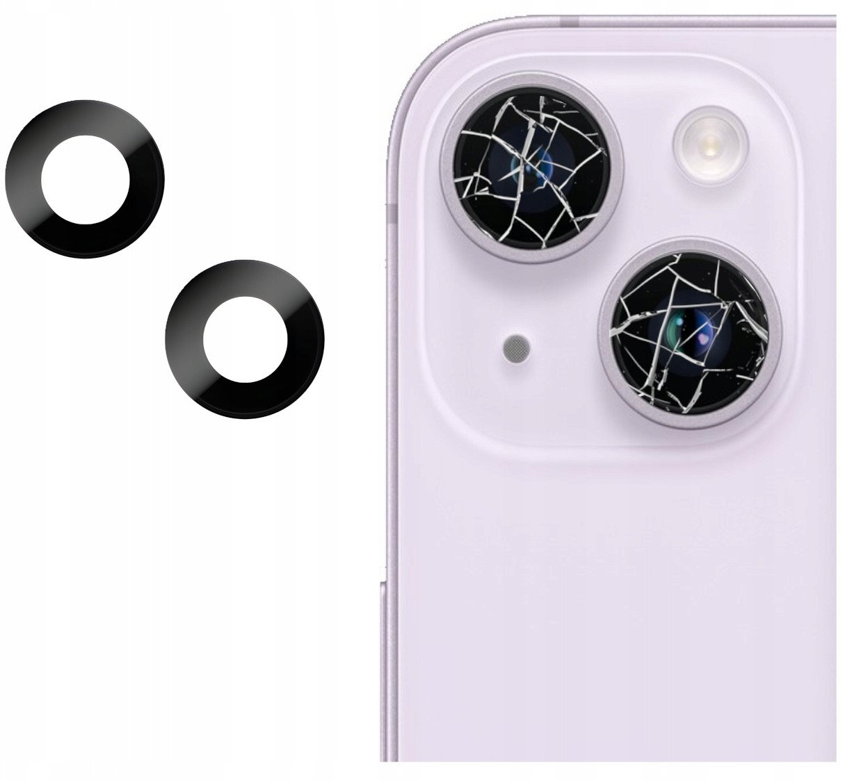 SZYBKA SZKŁO PREMIUM OSŁONA APARATU KLEJ DO IPHONE 14 A2882 A2649 A2881