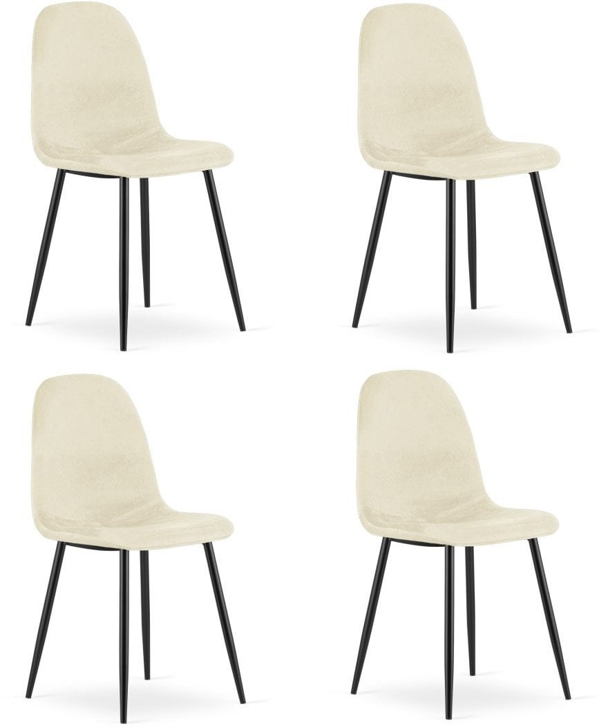 Krzesło COMO - beż aksamit x 4