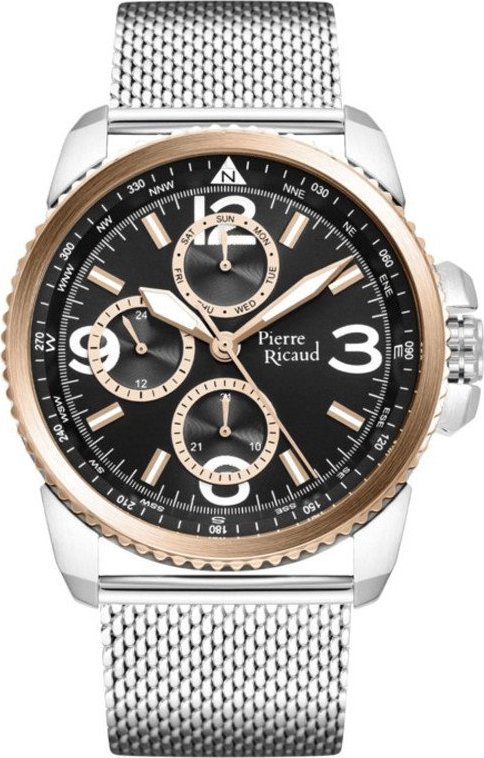 Zegarek Pierre Ricaud Zegarek męski Pierre Ricaud P60026.R1R4QF-SET srebrny