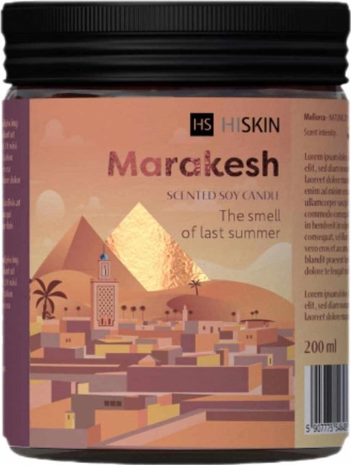 Hiskin Bon Voyage Marakesh Świeca sojowa zapachowa 200ml