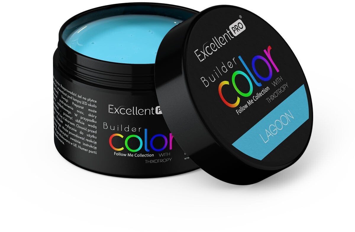 Excellent PRO Builder Color With Thixotropy żel budujący Lagoon 15g