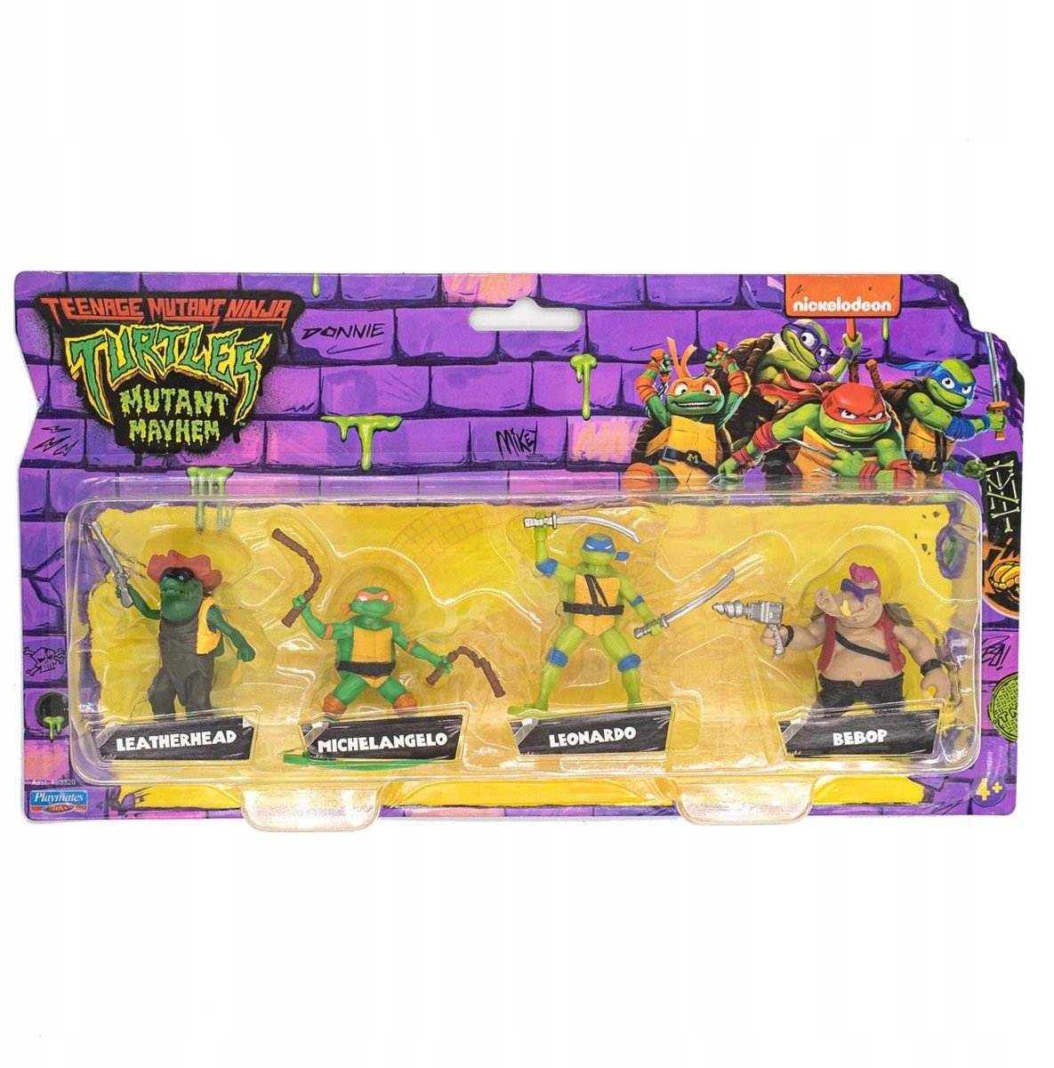 *****TMNT Leo Mike Bebop Leath Mini 4Pack 33215