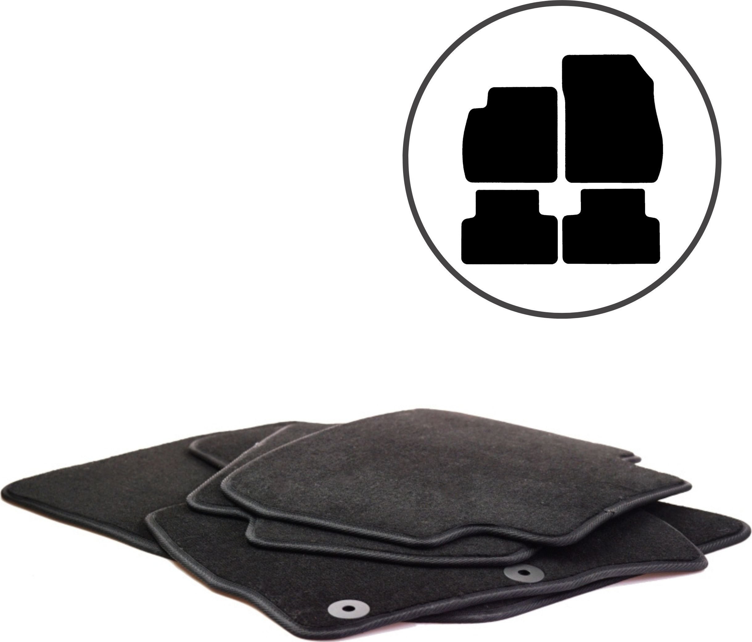 Dikel Dywaniki samochodowe welurowe 4szt. Opel Zafira C