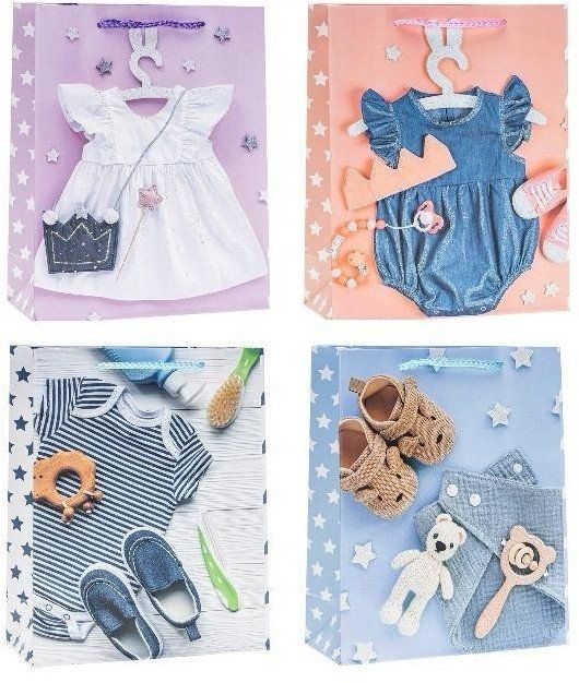 Torebka dziecięce brokat 18x24x8cm mix ROZETTE