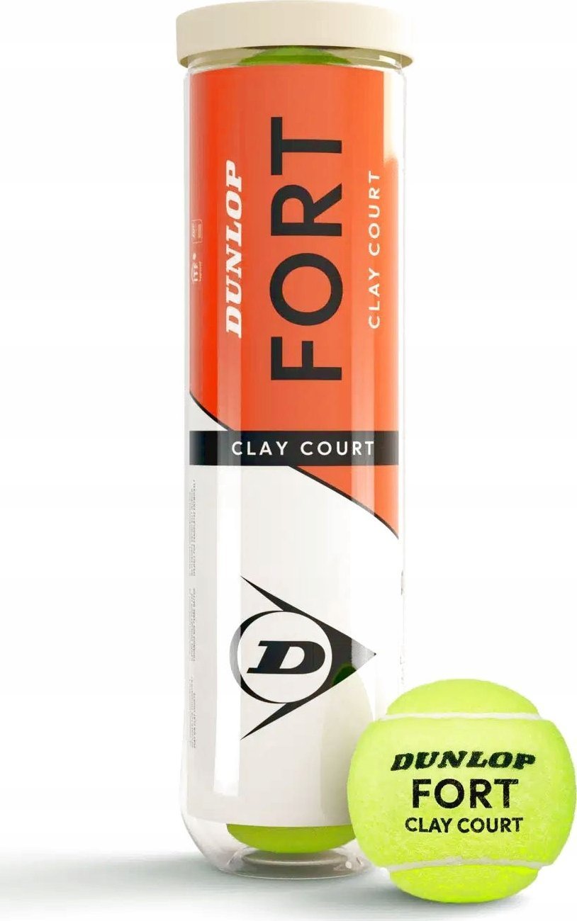 Tennis balls DUNLOP FORT CLAY COURT Premium 4-tube ITF