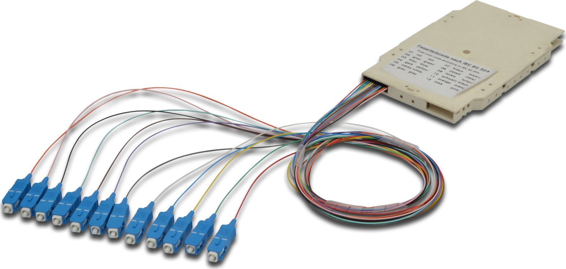 Digitus ZUB LWL splice cassette 12 Pigtails SC OM4