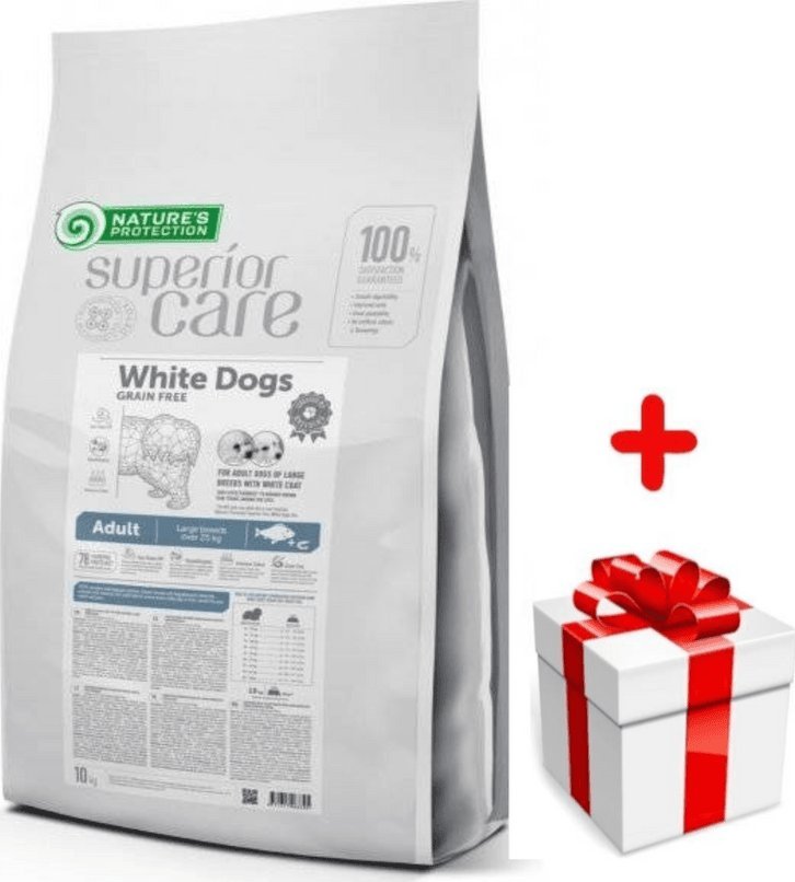 Natures Protection NATURES PROTECTION Superior Care Grain Free White Fish Adult Large Breeds 10kg + niespodzianka dla psa GRATIS!