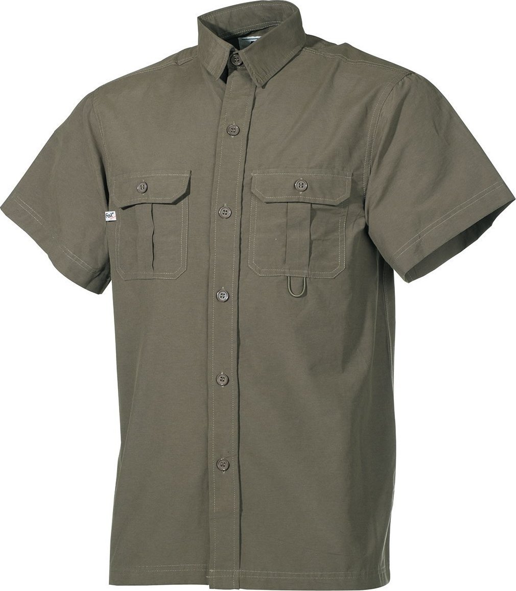 Fox KOSZULA OUTDOOROWA, KRÓTKI RĘKAW, OLIWKOWA XL