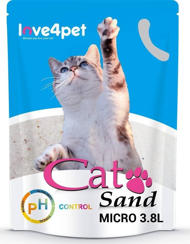 Żwirek dla kota Triton Żwirek Silikonowy dla Kota Cat Sand Micro - PH Control 3,8l ( Zmienia kolor, aby sprawdzić wczesne oznaki choroby)