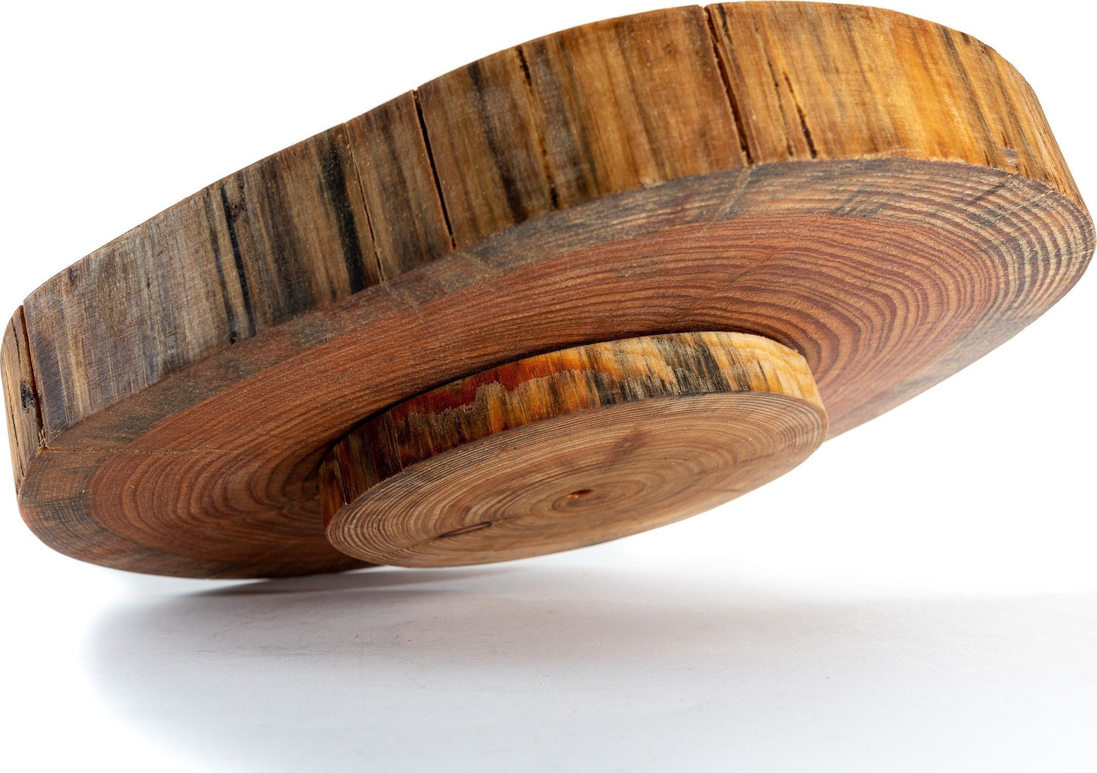 Deska do krojenia Wamar-Sosenka Taca Obrotowa śr. 30-35 cm Drewno Modrzewia bez Kory Olejowany Drewno modrzewiowe Naturalny PDOM_3035X40_DOTO / Wamar-