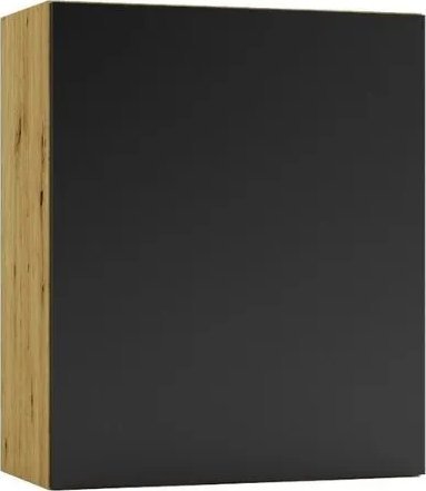 Stolkar Szafka kuchenna wisząca ISABEL W60 P/L czarny mat/dąb artisan STOLKAR