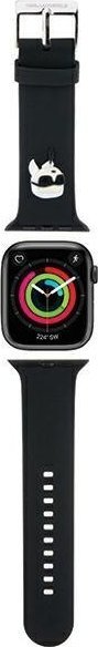 Karl Lagerfeld Karl Lagerfeld Pasek KLAWMSLKNK Apple Watch 38/40/41mm czarny/black strap 3D Rubber Karl Head