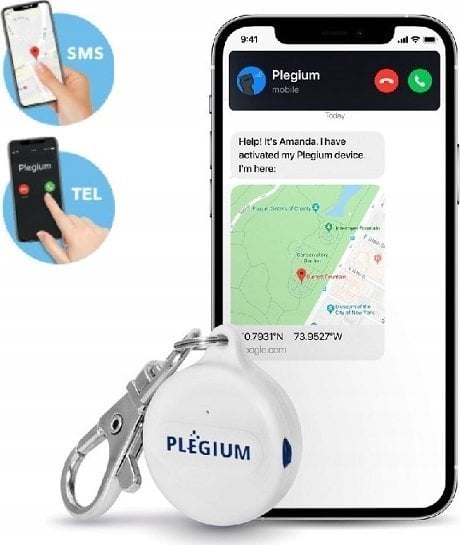 Plegium Smart Emergency Button Wearable – smart personal alarm, white