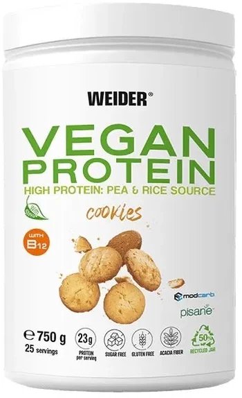 Weider - Odżywka Białkowa Vegan Protein, Smak Ciasteczkowy, Proszek 750g