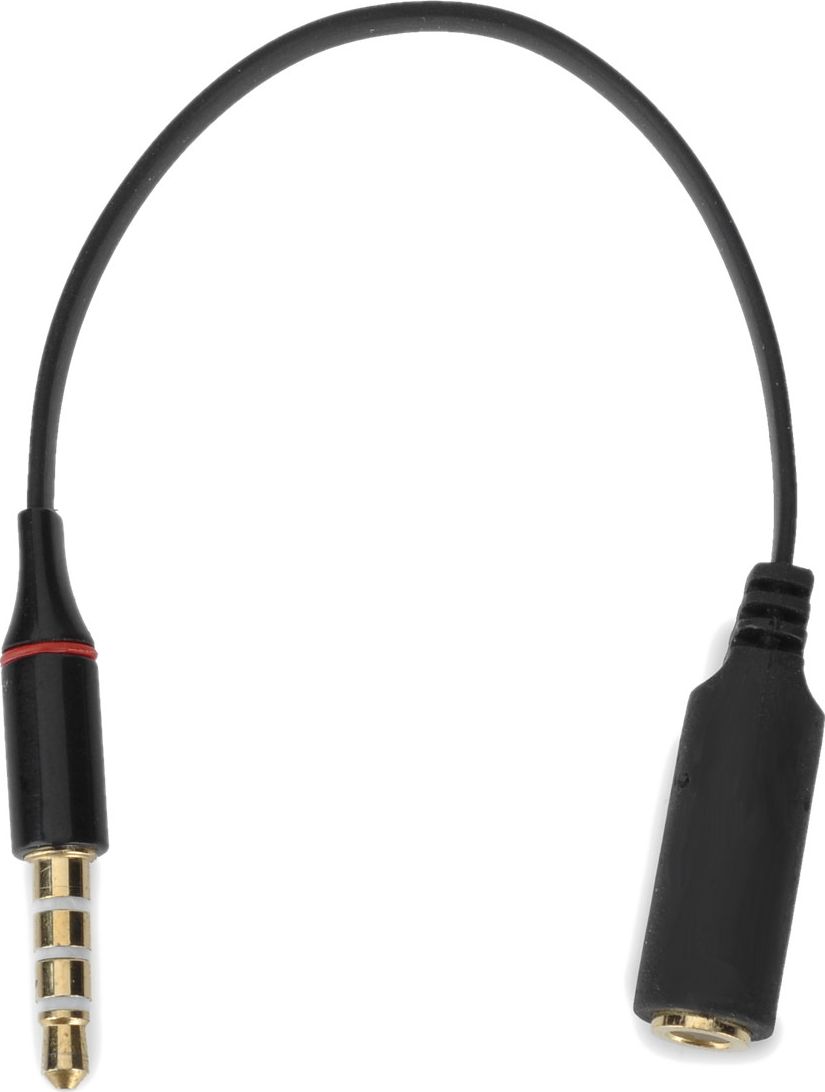 Adapter AV Mozos Jack 3.5mm - Jack 3.5mm czarny (ASM-5)