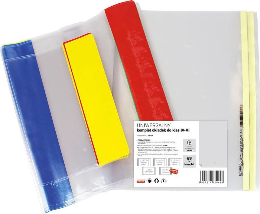 Biurfol Zestaw okładek na darmowy podręcznik klasy 4, 5, 6