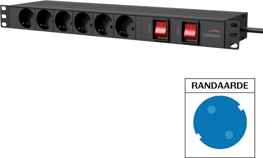 Caymon CAYMON PSR269GS/B Listwa zasilająca 19" – gniazda typu niemieckiego