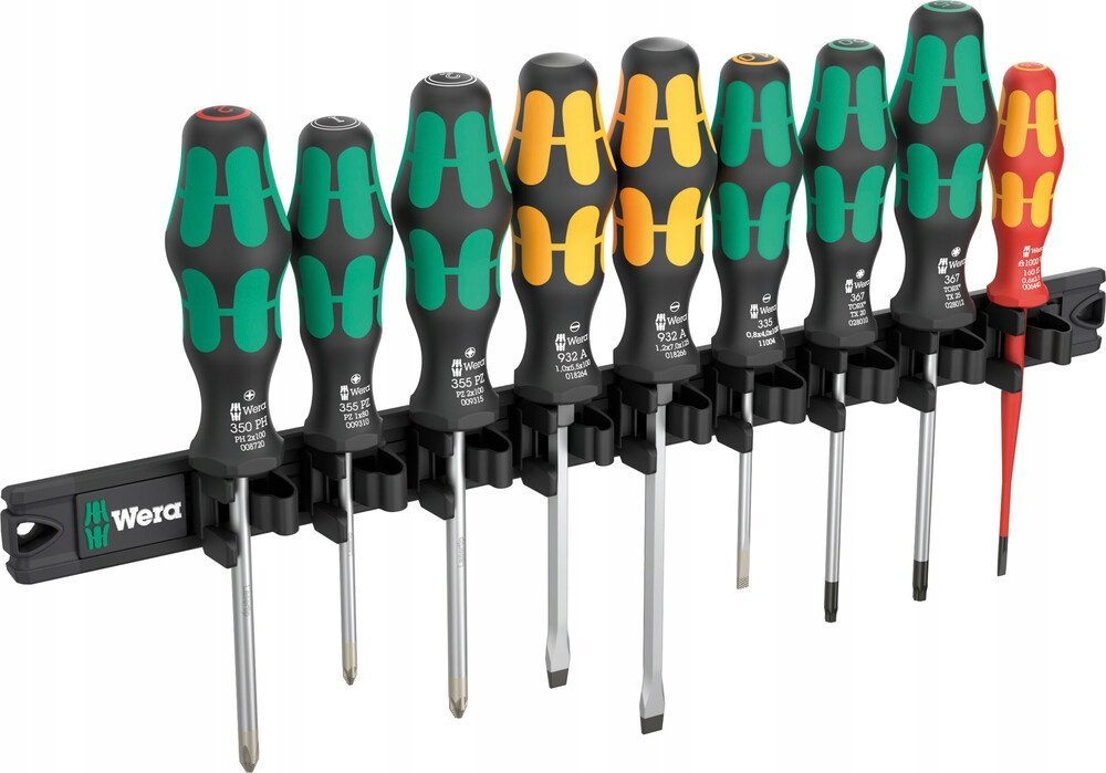 Zestaw narzędzi Wera Wera 9650 magnetic strip Kraftform screwdriver set, 9 pieces